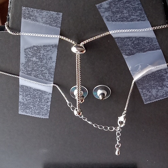 3 Pc Jewelry Set NWIB Siver Tone Encrusted w Crystal - Picture 5 of 5